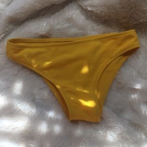 Ribbed Yellow Swim Bottoms